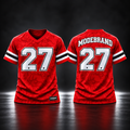 MODEBRAND “No Fear No Rules” Jersey #27 – Red