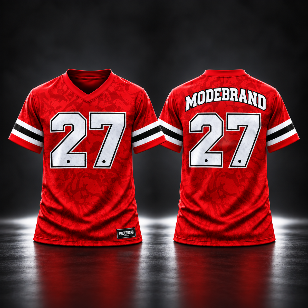 MODEBRAND “No Fear No Rules” Jersey #27 – Red
