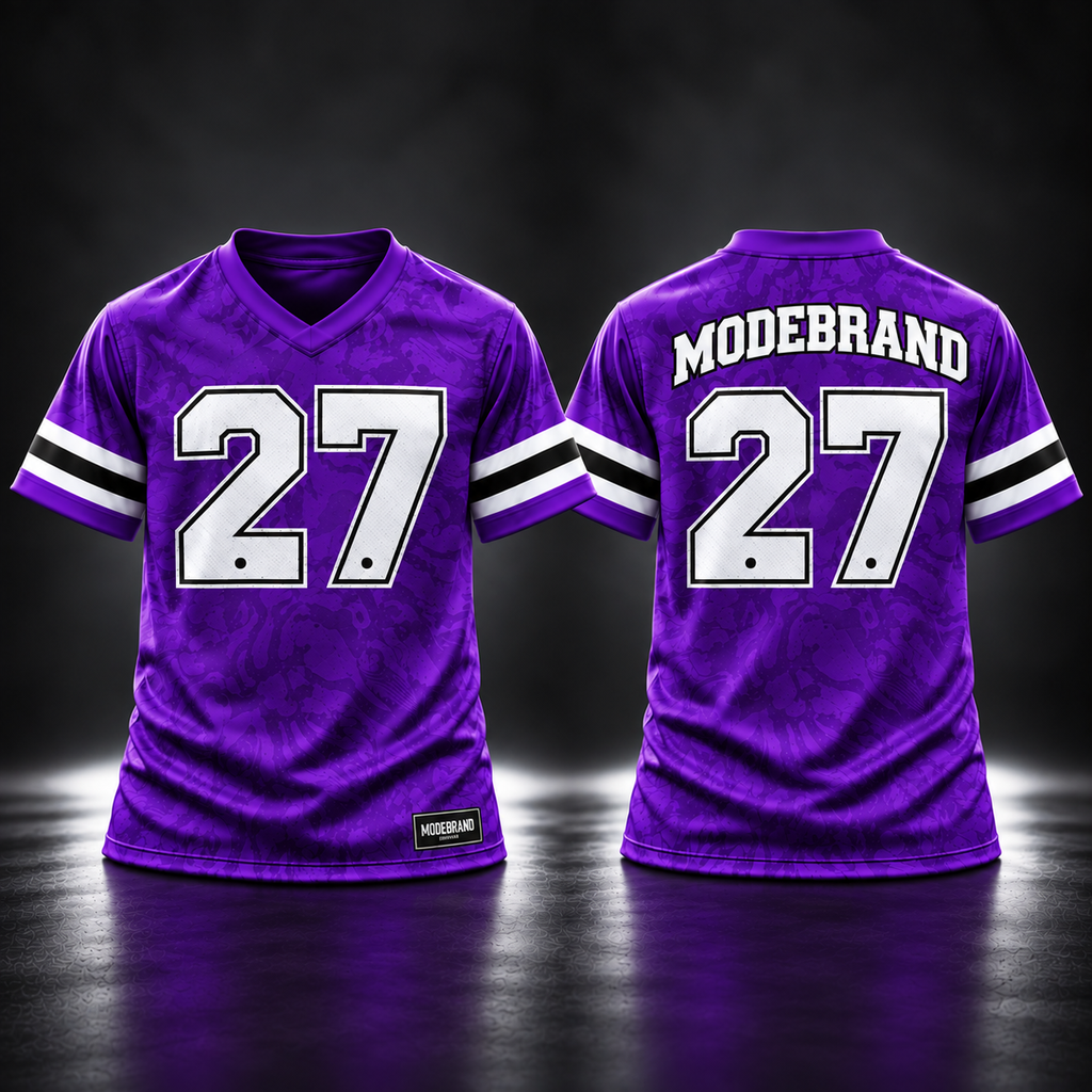 MODEBRAND “No Fear No Rules” Jersey #27 – Purple