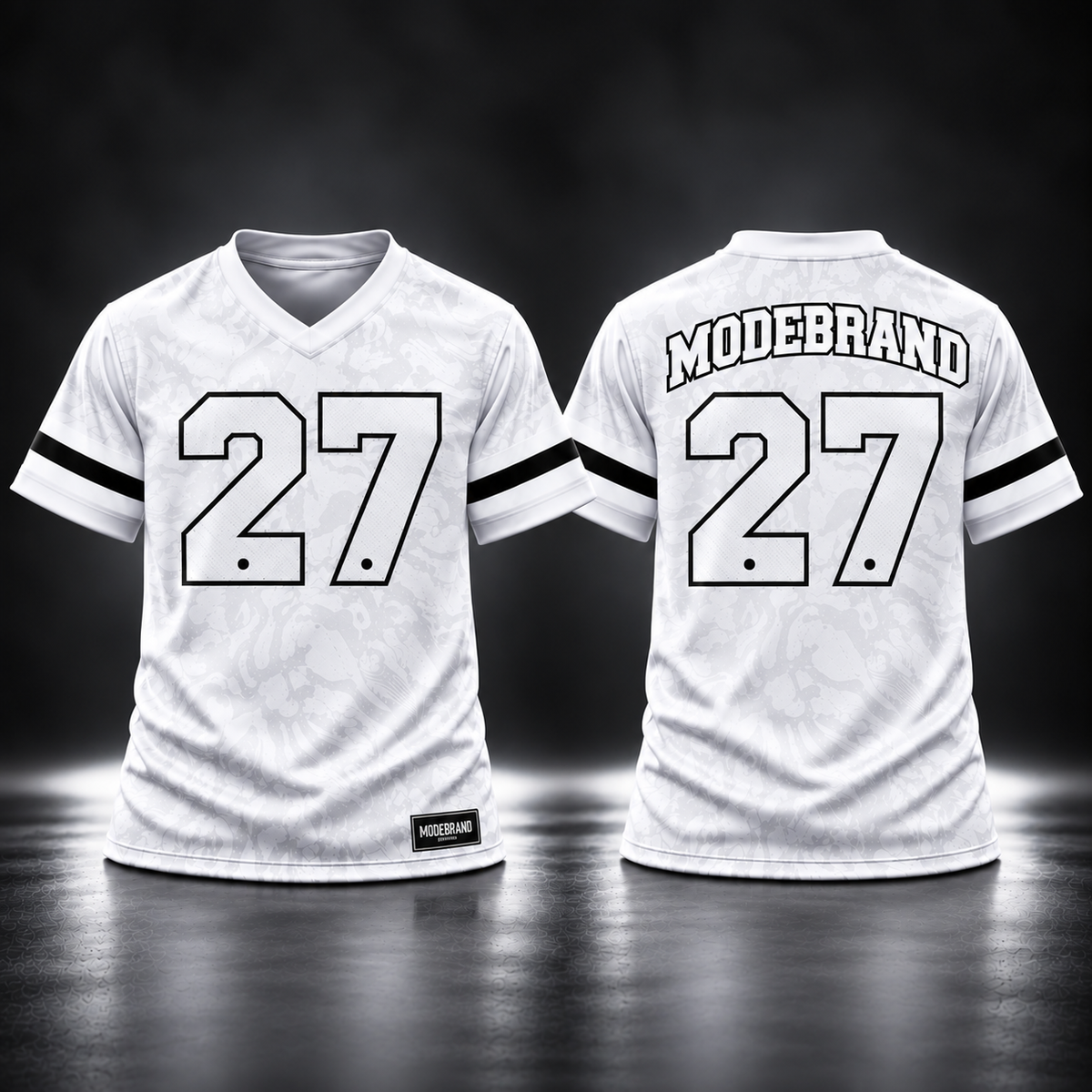 MODEBRAND “No Fear No Rules” Jersey #27 – White